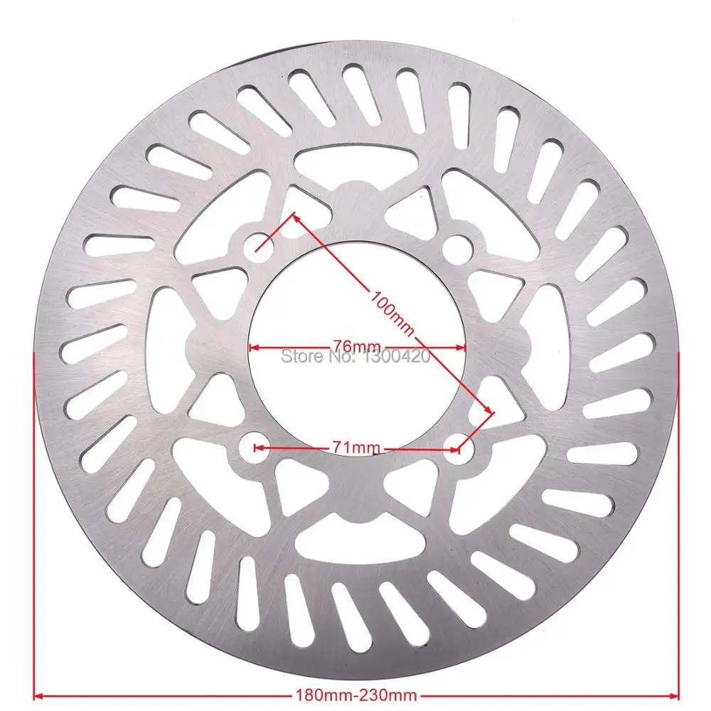180mm Front & Rear Brake Rotor Disc With 76mm Inner Diameter For Pit Bike DR03 – Silver By PCC
