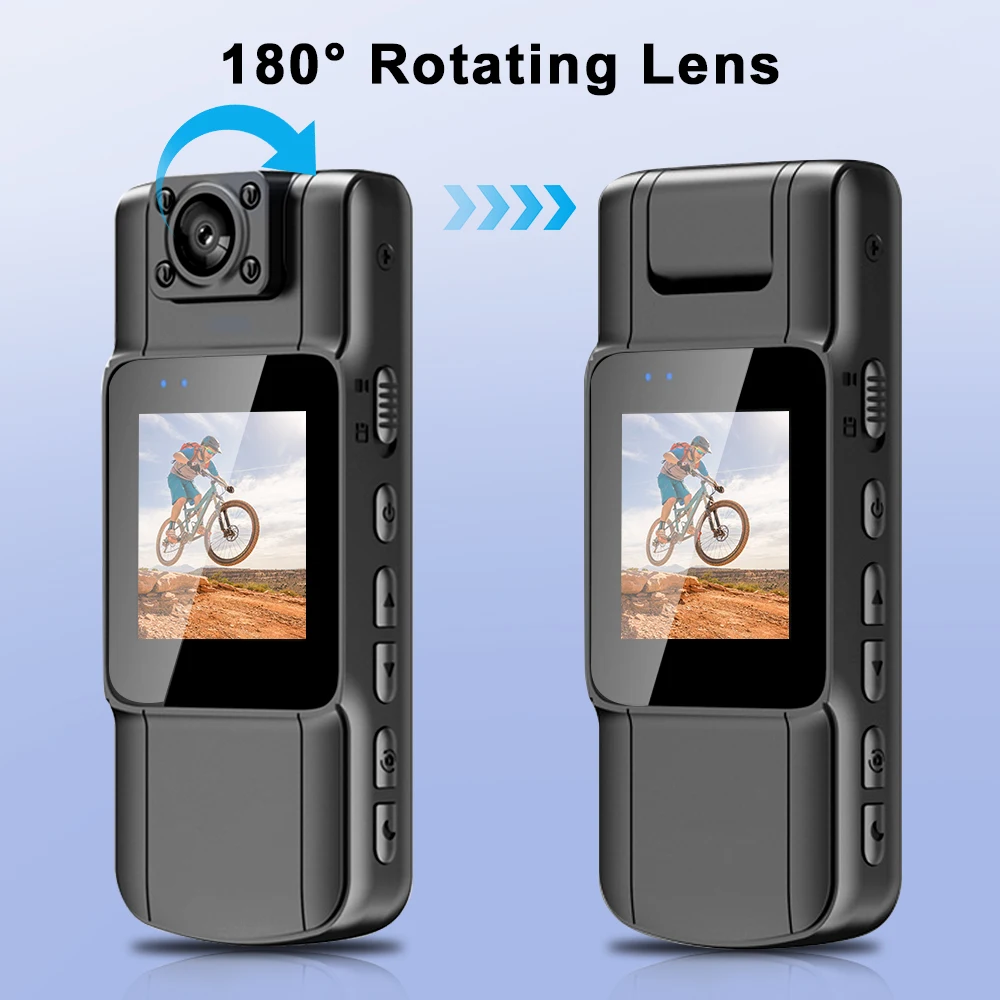 Rigwig CS07 Mini Body Camera 1080P HD With Audio, 180u00b0 Rotatable Lens