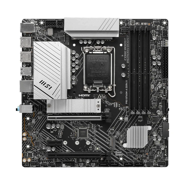 MSI PRO B760M-A DDR4 128GB Intel B760 carte mère LGA1700 PCI4.0 bricolage ordinateur de jeu carte mère DDR4-II carte mère 5