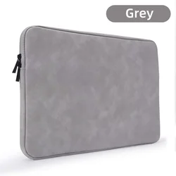 Sleek PU Leather Laptop Sleeve - Protective & Stylish Case for Tablets and Notebooks (Light Grey)