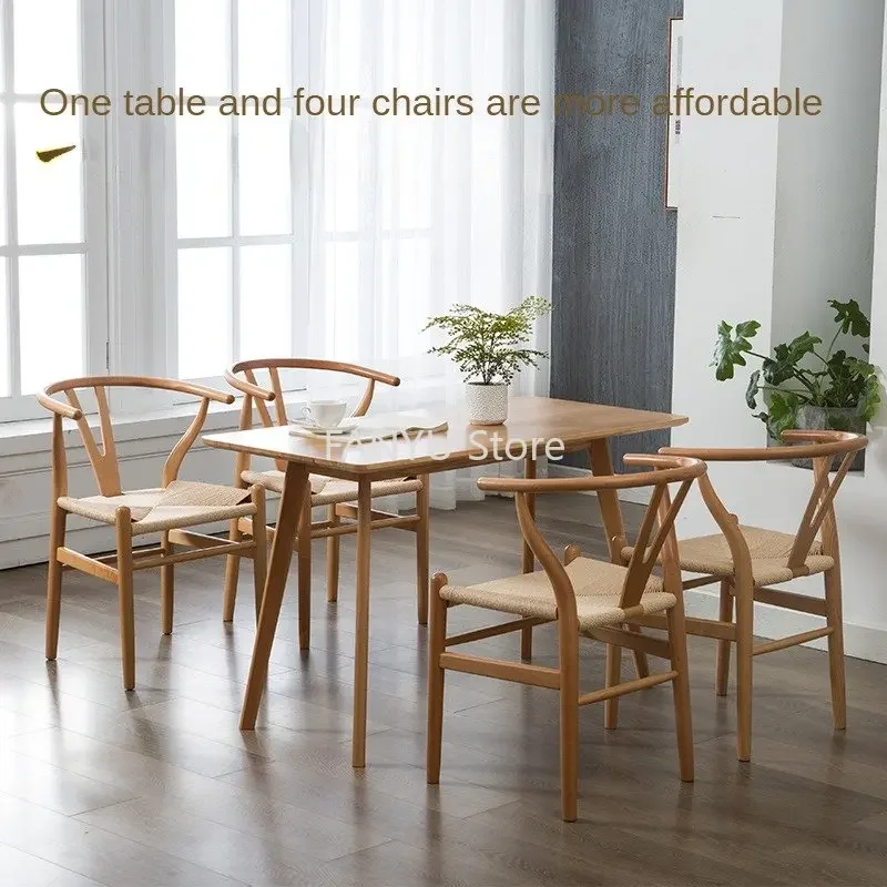 

Modern Design Dining Chairs Lounge Relaxing Nordic Minimalist Dining Chairs Wooden Backrest Muebles De Cocina Furniture WZ50DC