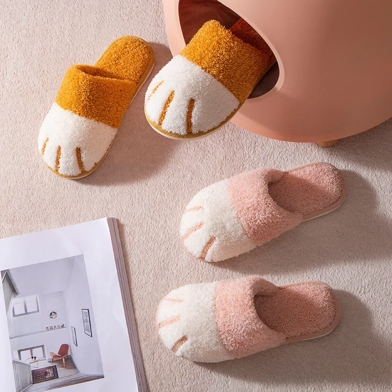 Slippers Designer Fluffy House Shoes Plush Soft Sole Winter Warm Cosy UK 7  7.5 | eBay