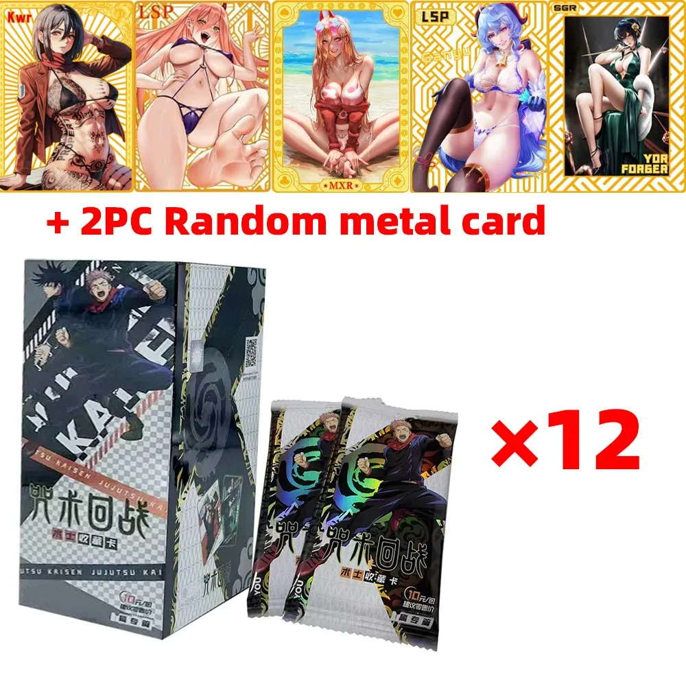 

Wholesale 12 Boxes Jujutsu Kaisen Collection Card Box All Set Anime Character Rare Flash Ssr Card Deluxe Edition Card Game Toys