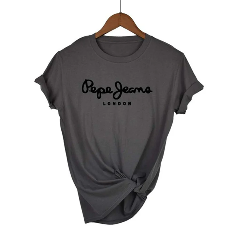 Newest Pepe-Jeans-London Logo T-Shirt Summer Women's Short Sleeve Popular Tees Shirt Tops Unisex mens graphic tees
