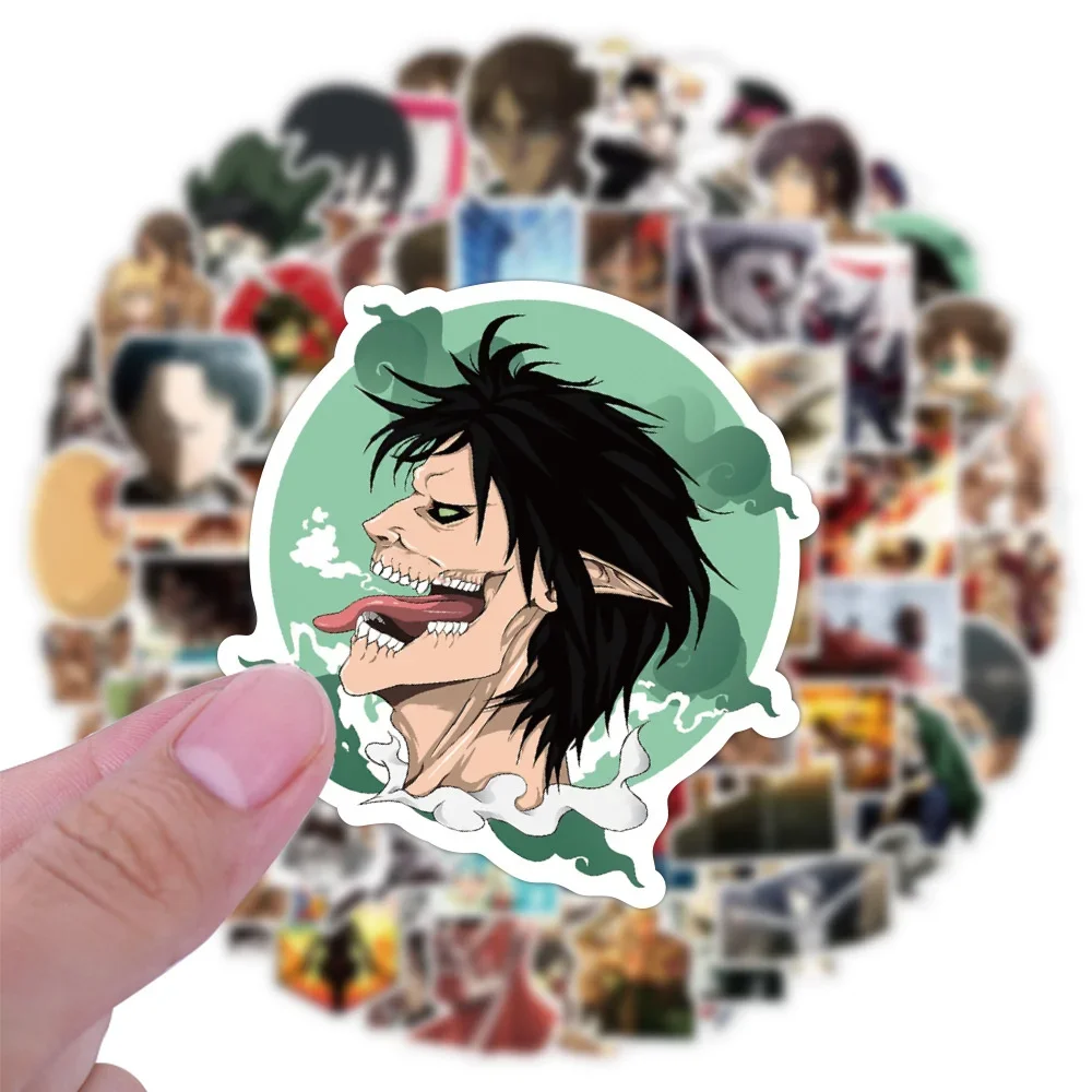 10/30/50PCS Japanese Anime Attack Titan Cartoon Cool Sticker Aesthetic Graffiti Decal Skateboard iPad Toy Sticker Wholesale