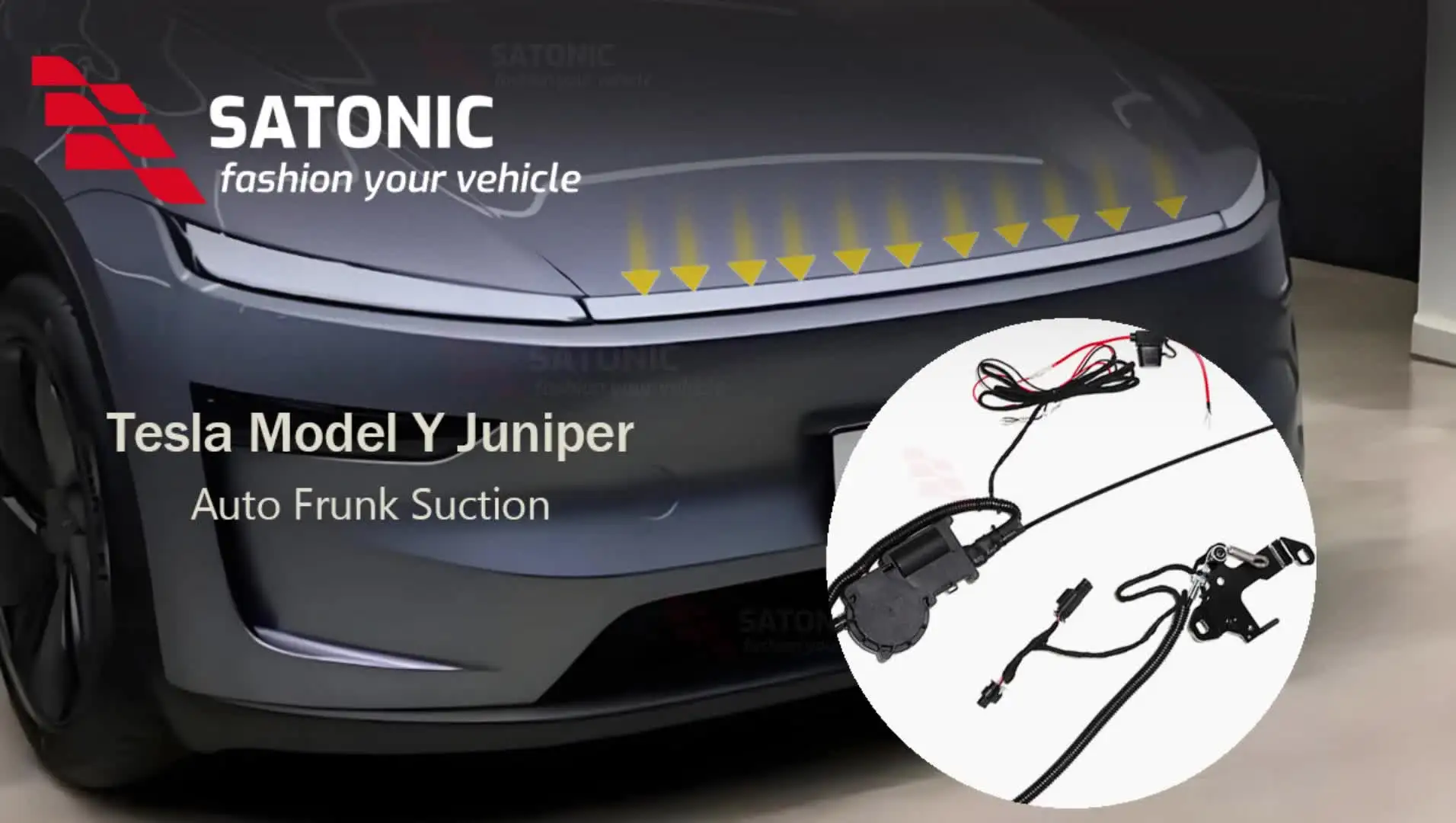 SATONIC V2 自動フランクソフトクローザーテスラモデル 3 & Y Model3