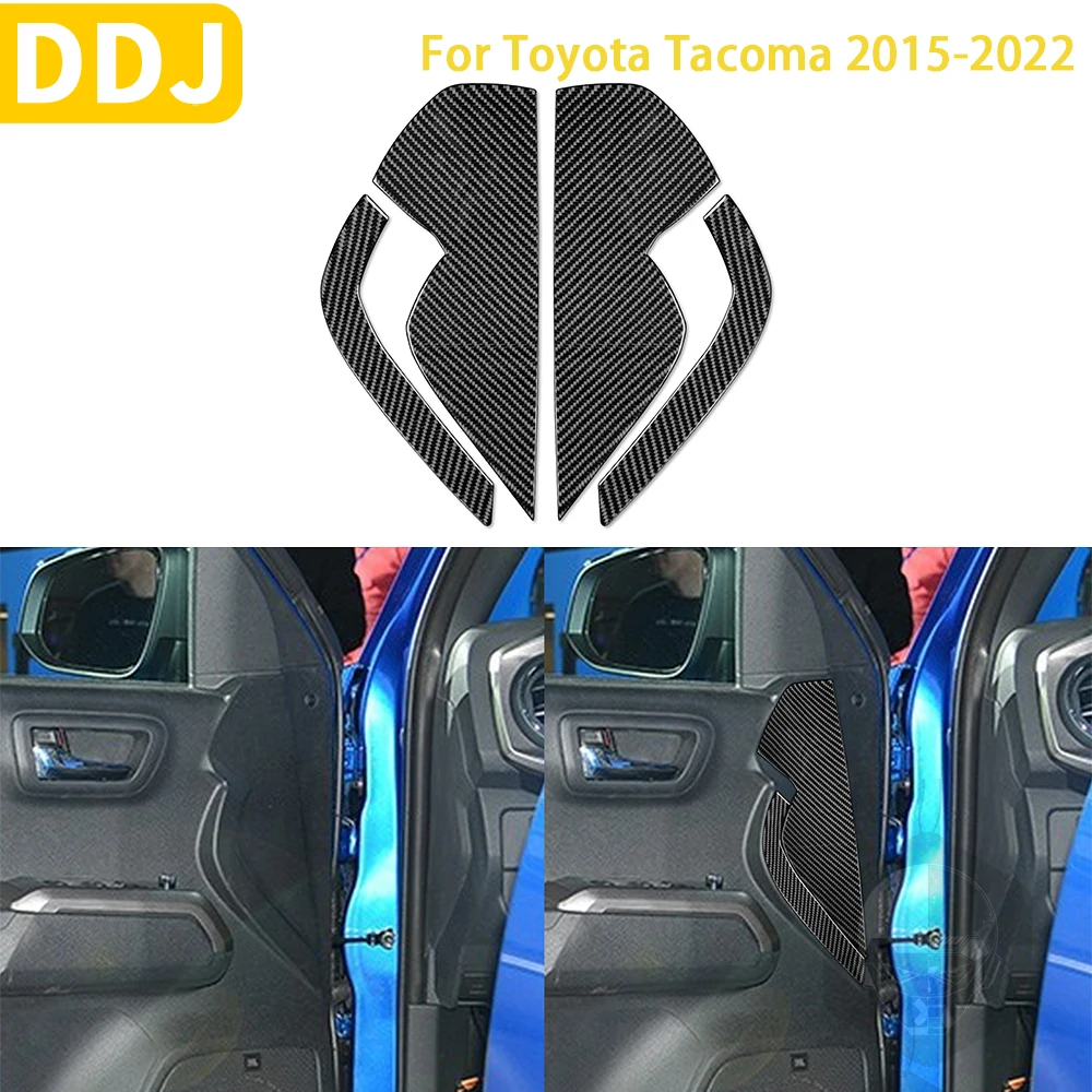 

For Toyota Tacoma 2015-2022 Accessories Carbon Fiber Interior Car Door Cushion Trim Sticker Decoration
