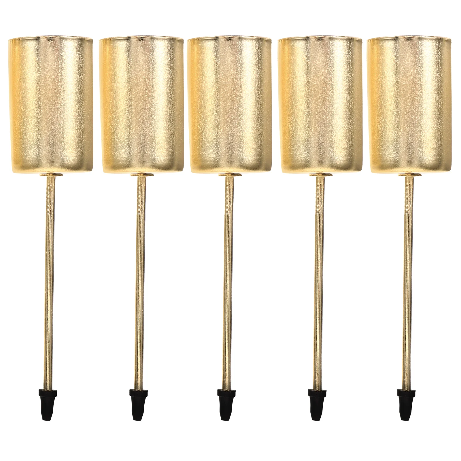 5 Pcs Holiday Cups with Spike Holders Insert Bracket Festival Stick Silver Christmas Office decorative cups