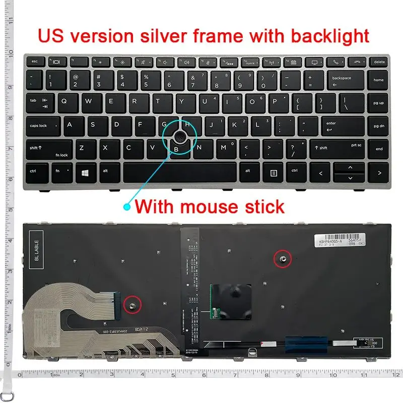 Teclado Retroiluminado Inglês para hp Elitebook 840 g5 846 g5 745 g5 Preto Eua L14378001 L11307-001 Novo - Imagem 4