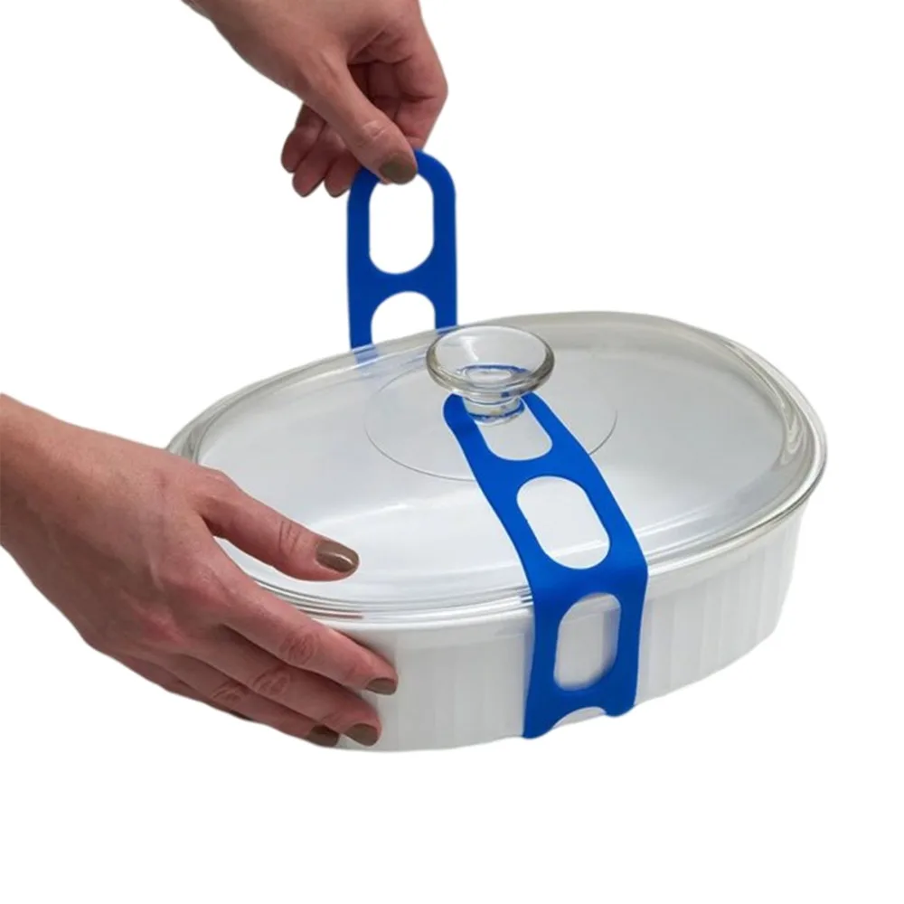 1 pcs Universal Silicone Dishes Seal Bundling Straps Leak-proof Pot Lid Strap Securing Strap