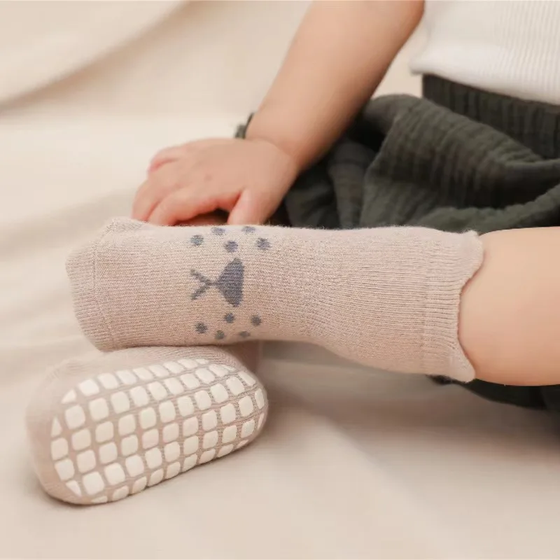 3 Pairs Cartoon Baby Socks Toddler Anti Slip Cotton Floor Socks for Girl Boy Cute Unisex Newborn Accessories Four Season Cotton Socks Kids Socks Cartoon Socks Baby Socks Girls Socks