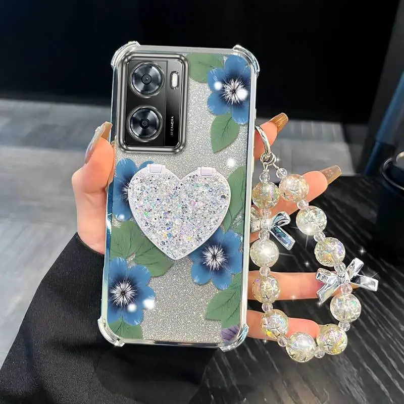 Butterfly Design Phone Case Set with Lanyard and Stand - 3 Piece Protective Cover Set