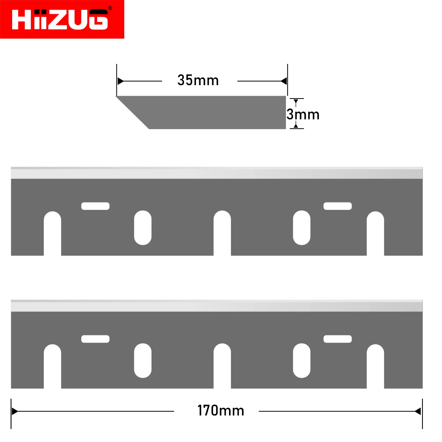 170x35x3mm Planer Blade Handheld Planer Knives for Makita 1806B Handheld Electric Planer HSS 2 Pcs 4