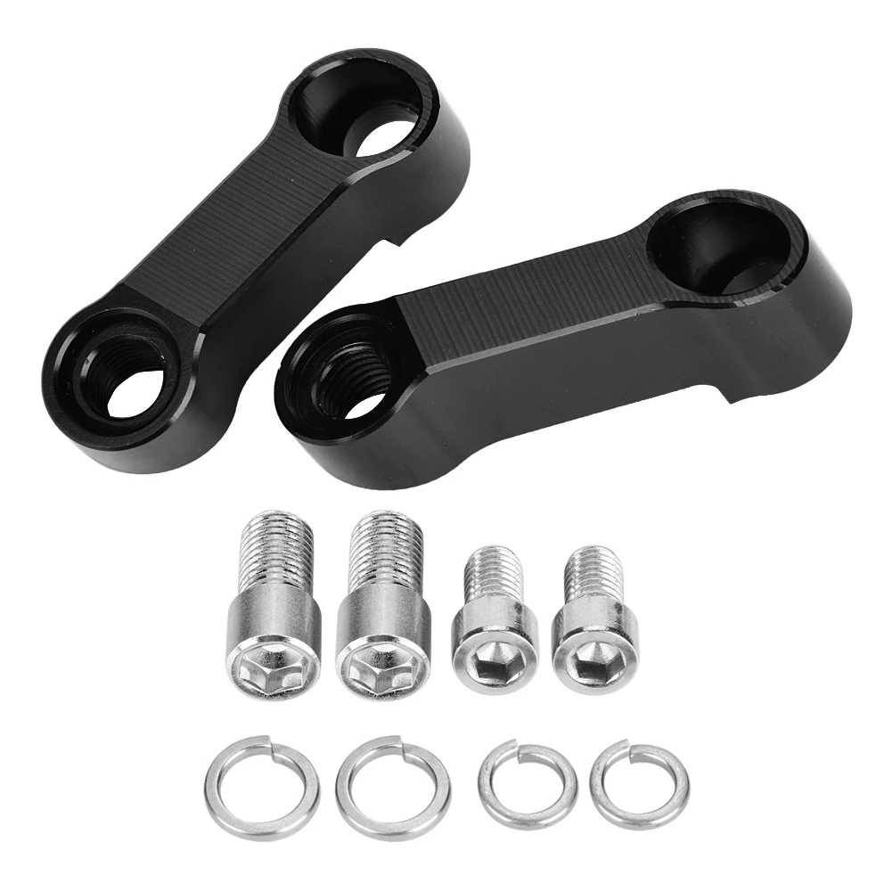 Motorcycle M10/M8 Rearview Mirrors Extension Adapter Aluminum Alloy Base Screw Bracket 2Pcs motorcycle mirror