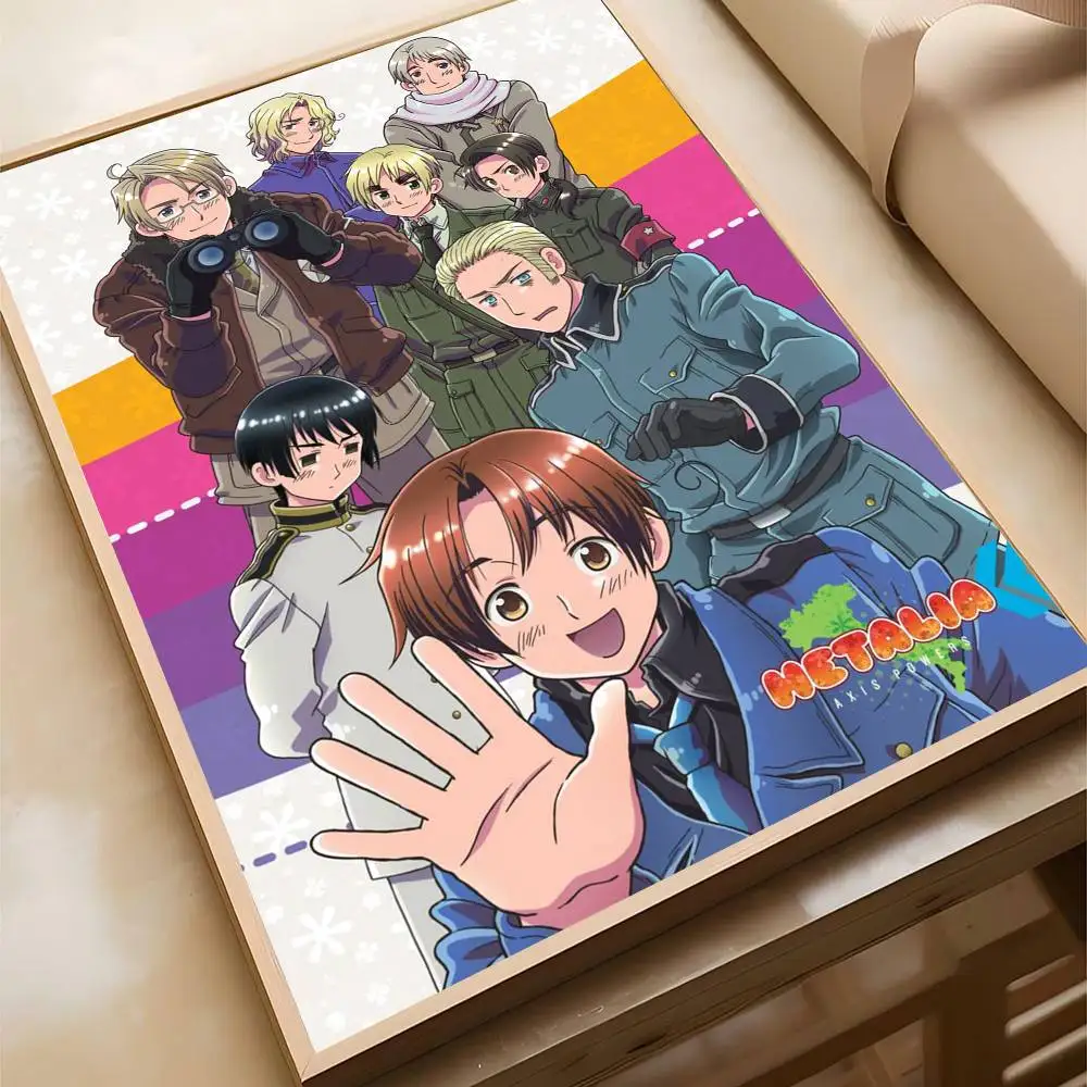 1PC Anime Hetalia Axis Powers Poster Selbst-klebe Kunst Wasserdichte Papier Aufkleber Kaffee Haus Bar Zimmer Wand Dekor – Detail 12