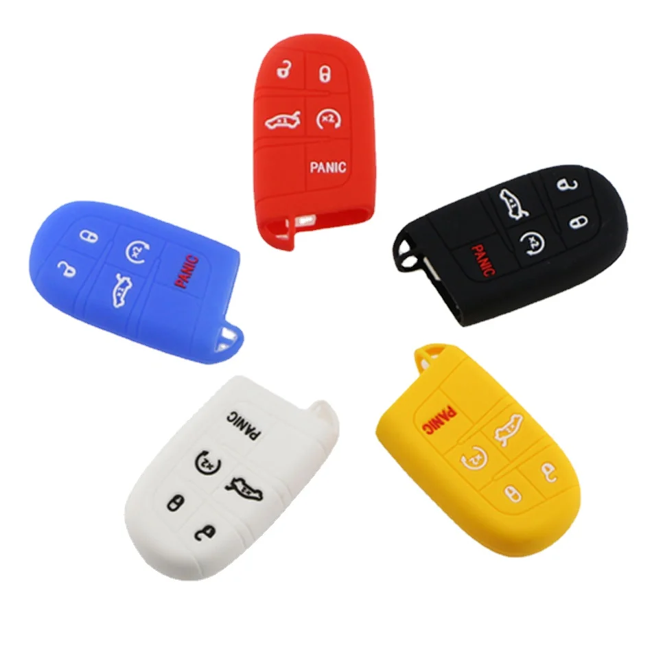 

For Jeep WK2 KL BU MP Renegade Grand Cherokee Dodge Ram Charger 200 1500 Challenger Chrysler 300C Journey TPU Car Key Case Cover