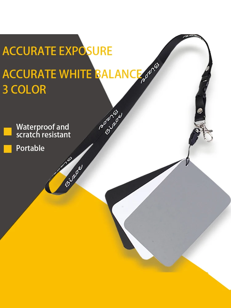 White Balance Card 18% Neutral Grey Card for Canon Nikon Pentax for Color Test Chart