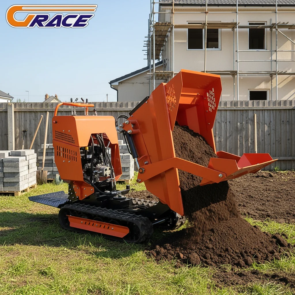 800 kg kleiner Raupen-Mini-Dumper, EURO 5, EPA-zugelassen, schnelle Lieferung, hochwertiger Mini-Dumper, individuell zu verkaufen