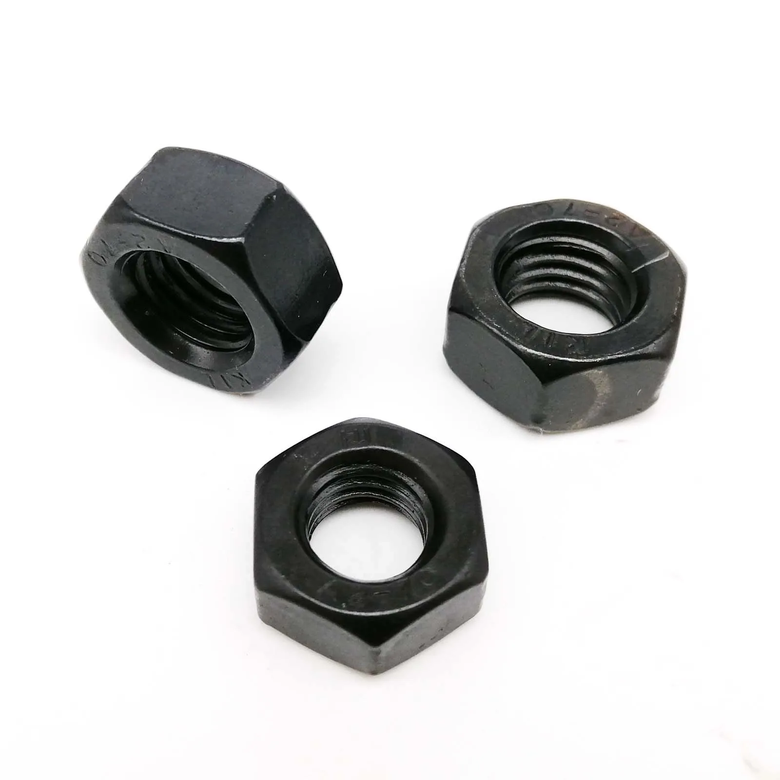 Hexagon Nuts M1.6 M2 M2.5 M3 M3.5 M4 M5 M6 M8 M10 M12 DIN934 304 A2-70 Stainless Steel Metric Thread Black Color