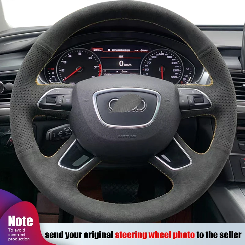 

Customize DIY Alcantara Suede Leather Car Steering Wheel Cover For Audi Q7 2012-2015 Q3 Q5 2013-2016 A4 (B8) 2014 2015 A6 (C7)