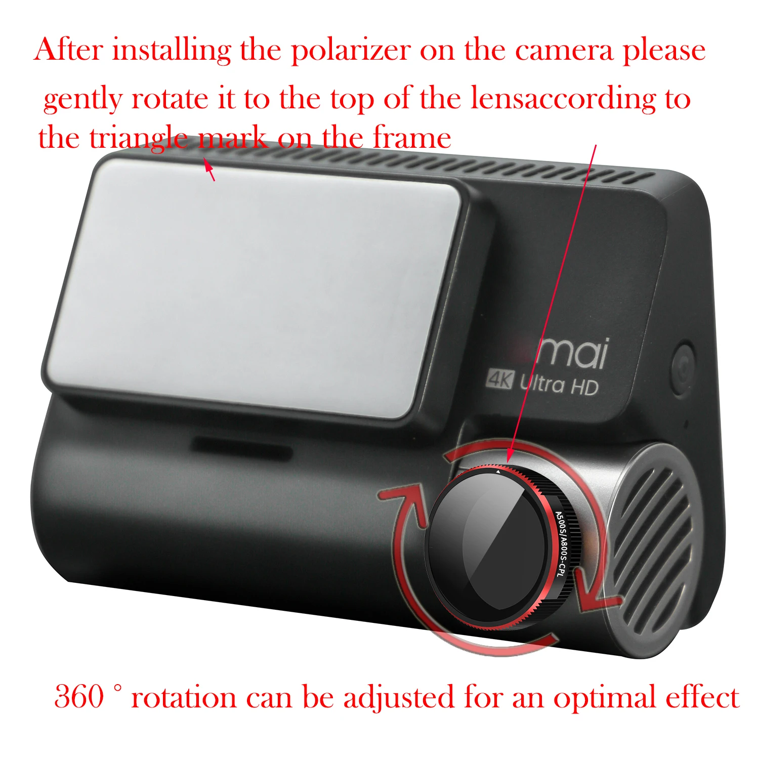 para mai traço cam cpl polarizando ou câmera traseira cpl filtro para original acessório conjunto adesivo estático