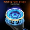 Two Burner, Portable Tempered Glass Auto Ignition Gas Cooktop, Suitable for Outdoor-Camping-RVs (BLACK) 2