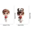 2pcs Cute Cartoon Acrylic Couples Car Decoration Accessories Romantic Figurines 2D Flat Marriage Keepsake Keychain Pendant 6