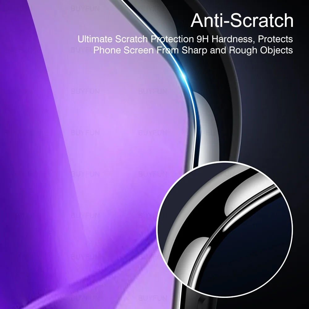 2-Pack 9D Curved Tempered Glass Screen Protector with Protective Case