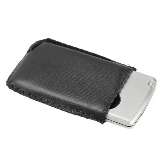 with leather case