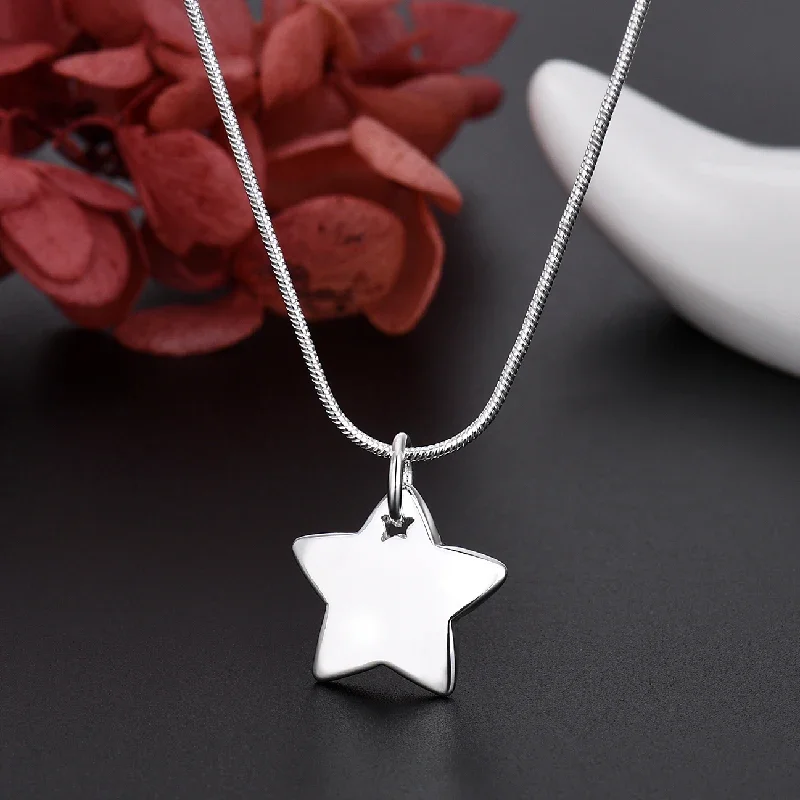 925 Sterling Silver Star Pendant Necklace For Women Party wedding Engagement Jewelry Holiday Gifts pendant necklace silver necklace silver pendant