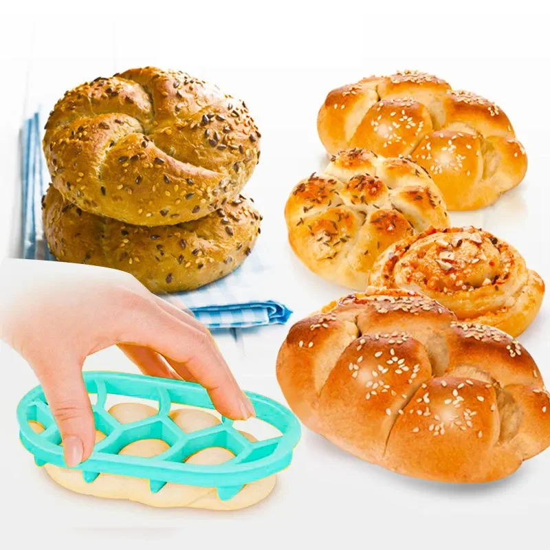 Bread Roll Marker Stamp Pastry Cutter Dough Cookie Press Baking Decorating Supplies German Style Plastic Reusable