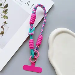 Elegant Wrist Strap Charm - Anti - Lost Lanyard with Keychain Pendant (Rose - red)