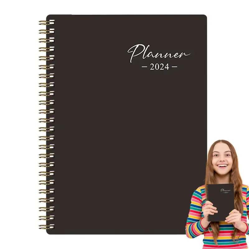 Planner Spirale Rilegata A Spirale Diario Libri Copertina Rigida 2024 Planner Multifunzionale Flessibile Organizer Notebook Planner 2024 Pocket