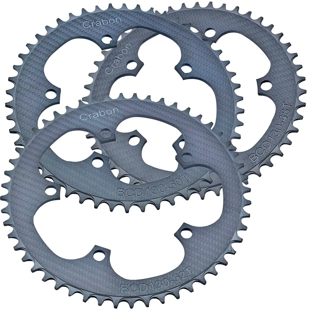 Gustavo-超軽量カーボンチェーンリング,50t ,130bcd-5a Gustavo-超軽量折りたたみ自転車チェーンリング,48t 50t 52t,130bcd-5a