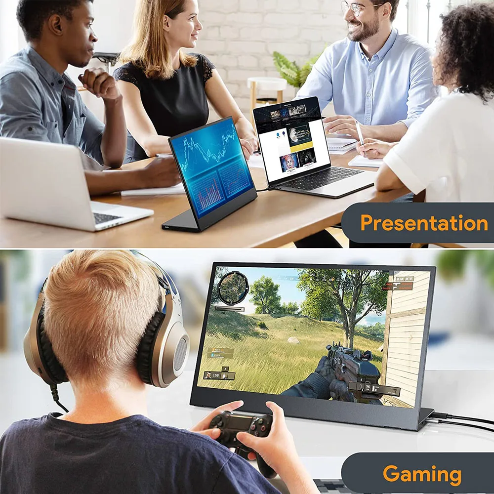15.6 ġ ޴  HDR 1080P Ǯ HD IPS г Ŀ, ̽ ĵ Ÿ-C HDMI Ʈ Ʈ PC Ʈ 