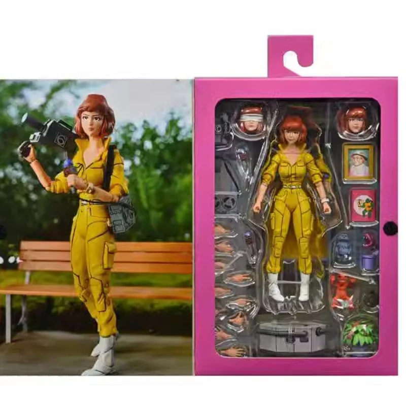 

Neca54233 Черепаха ниндзя женский репортер издание 2,0 7-дюймовая переносная кукла коробка ручная модель