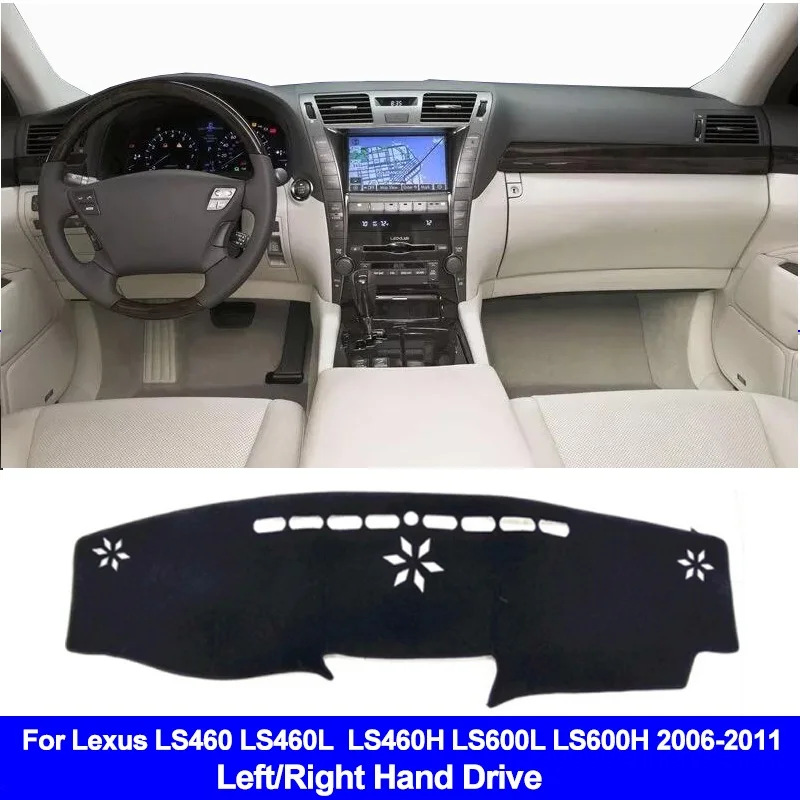 

Для lexus LS460 LS460L LS600L LS460H LS600H 2006 - 2011 LHD RHD Автомобильная Внутренняя крышка приборной панели коврик для приборной панели 2 слоя