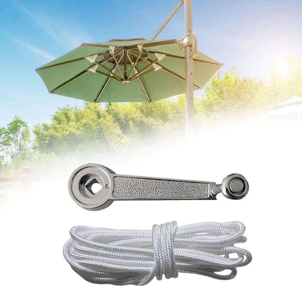 Terrassenschirm-Kurbel Ersatz – Braun, Aus PE & Metall, Einfache Installation Für Balkon & Garten