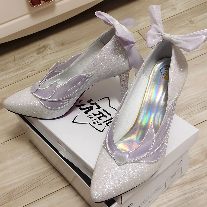 Honkai: Star Rail: Cyrene | High Heel Cosplay Shoes 27 Crystal High Heel Cosplay Shoes for Masquerade and Carnival Events