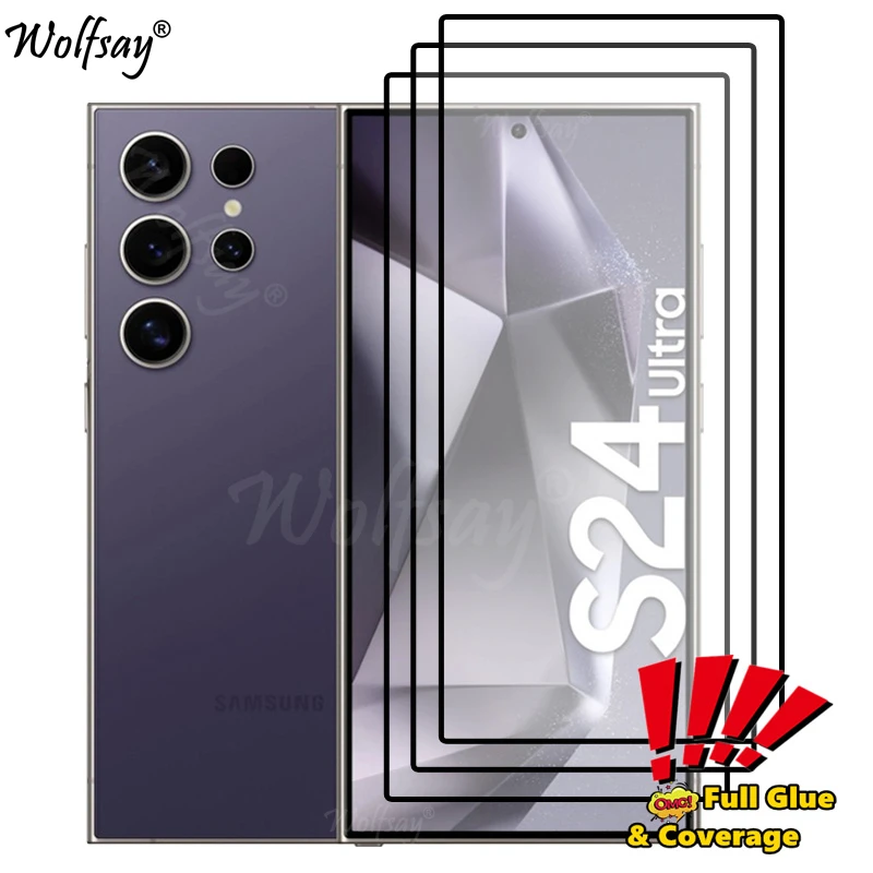 Pellicola Salvaschermo A Copertura Totale Per Samsung Galaxy S24 Vetro Ultra Temperato Per Samsung S24 Ultra Glass Per Samsung S24 Ultra Glass