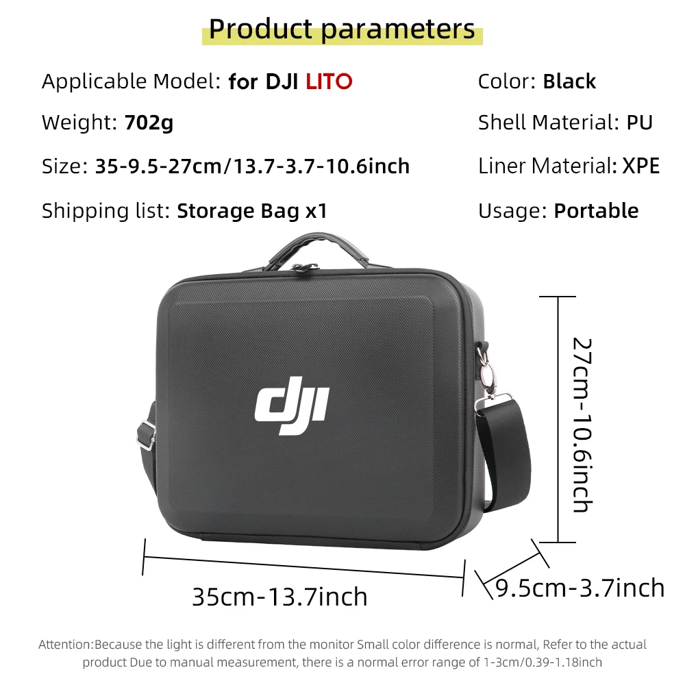 DJI Lito X1/Lito 1 케이스용 휴대용 보호 보관 가방 RC 2 RC-N3 리모컨 및 배터리 드론 액세서리용