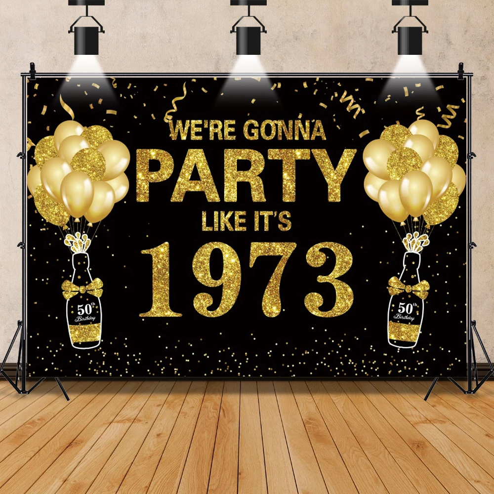 Balloons Adult Birthday Backdrop Happy Fabulous Women's 50th 30 40 60 Birthday Party Photographic Background Photocall Props