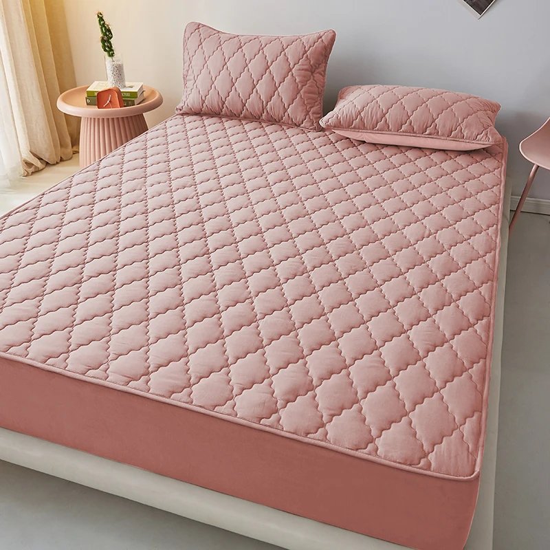 Deluxe Waterproof Quilted Mattress Protector - Soft, Stain Resistant, Noiseless Bedding Mat