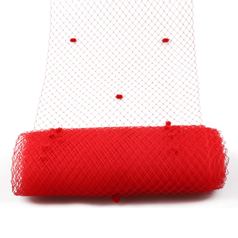 Russian Veiling Birdcage Trim Netting Fabric 25CM*1M For Wedding Millinery Hat Mesh DIY Hair Accessories Net Fabric Material birdcage veil fabric
