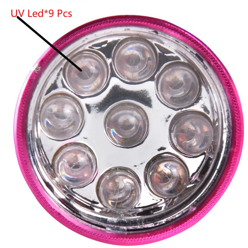 3Pcs Portable UV Nail Dryer - Mini 9 LED Flashlight