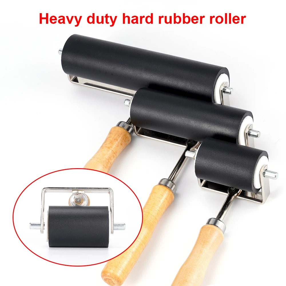 5/10/15cm Rubber Roller Professional Hard Print Ink Roller Stamping Construction Tool Art Craft Paint Decorating Tool Accessorie