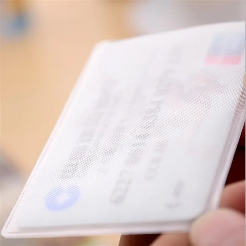 10pcs/lot ID Card Case Bus Card Cover Clear Pattern Bank Holder Plastic Buisness Holder