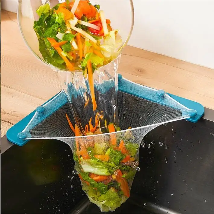 

Disposable trash bag triangular drainage support drainage hole sink with kitchen waste bag for kitchen waste waste leaking sink