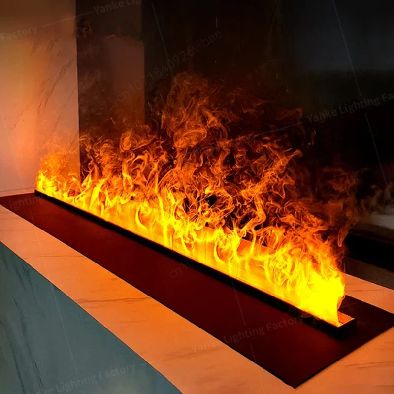 Description Picture 2 of item3D Atomized Fireplace APP Control Steam Flame Humidifier Indoor Water Vapor Fireplace Decorative Living Room Smart Home TV Wall