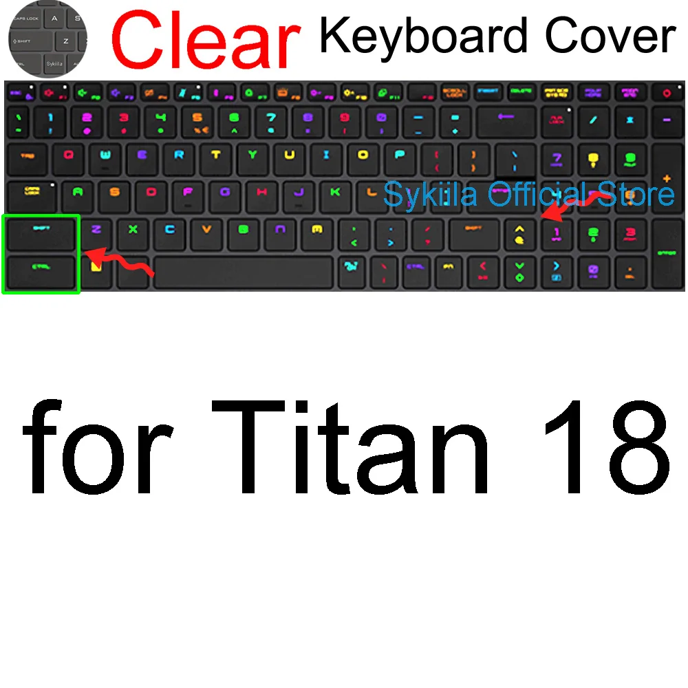 Premium Silicone Keyboard Protector Skin for MSI Titan Series Laptops